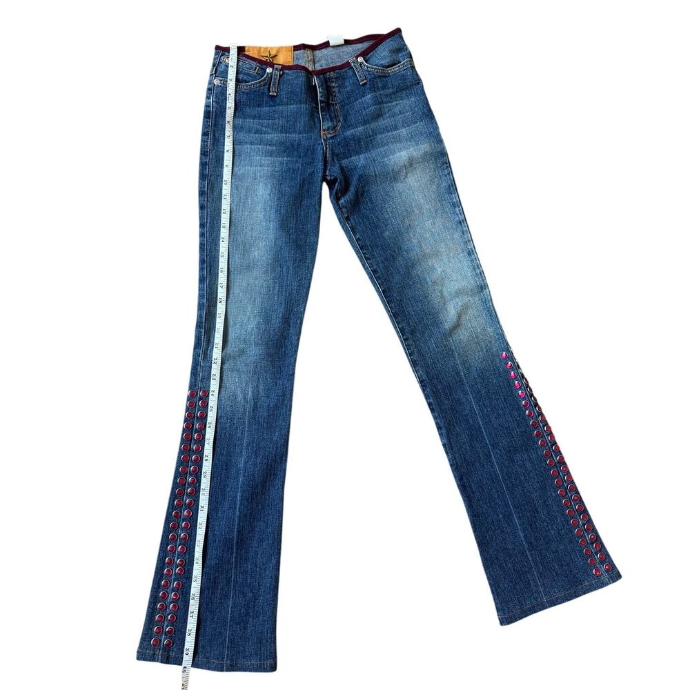 Rock & Republic Lo Slung Low Rise Bootcut Jeans 26 Y2K Studded